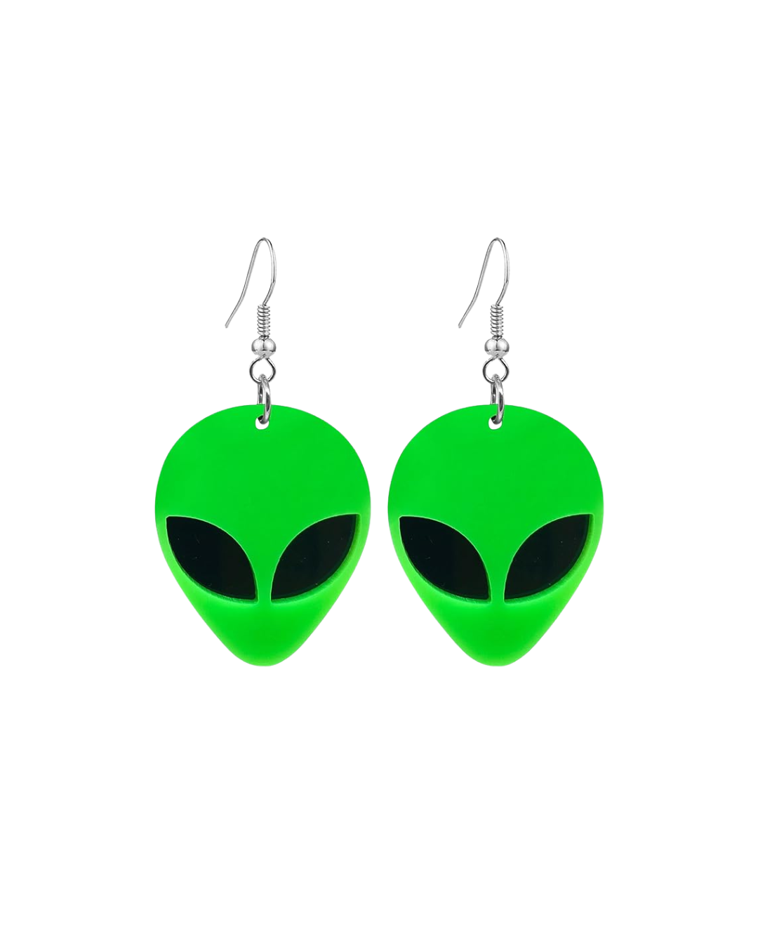 Intruder Alert Neon Alien Earrings