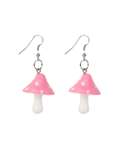 Mushroom Drop Earrings