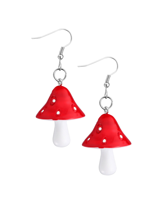 Mushroom Drop Earrings