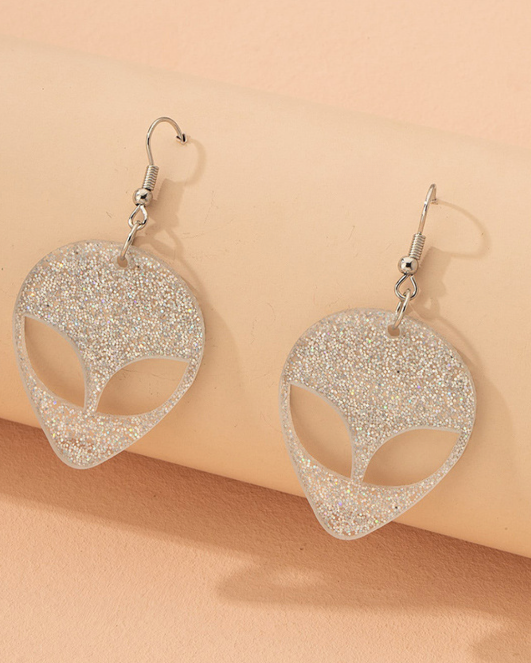 Glitter Alien Earrings