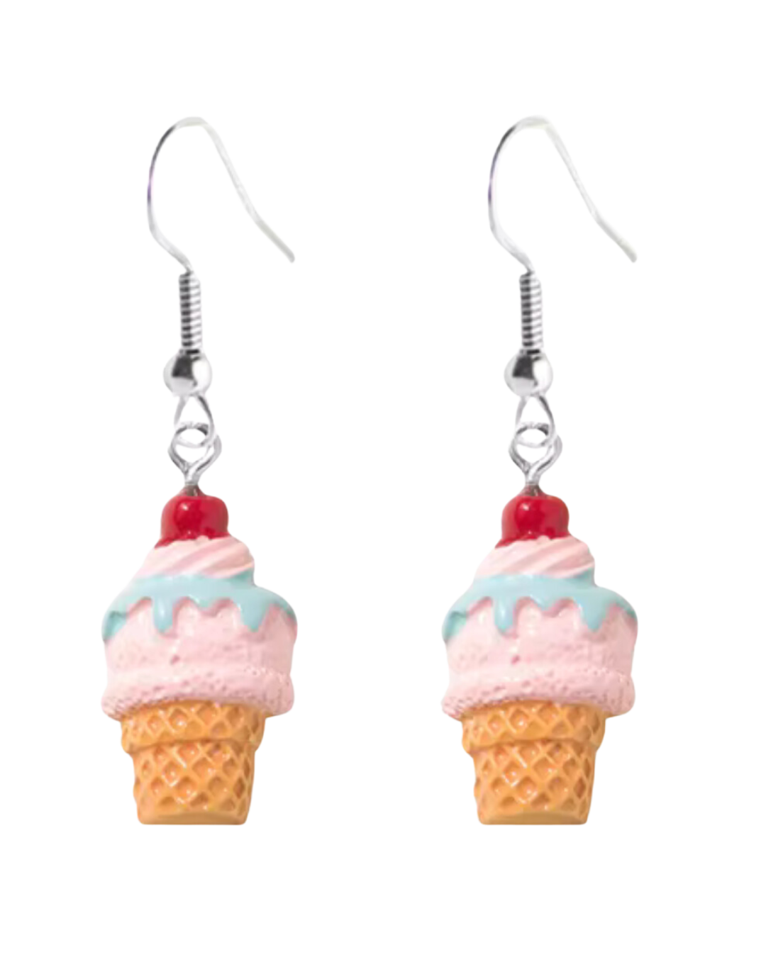 Sweet Ice Cream Cone Earrings