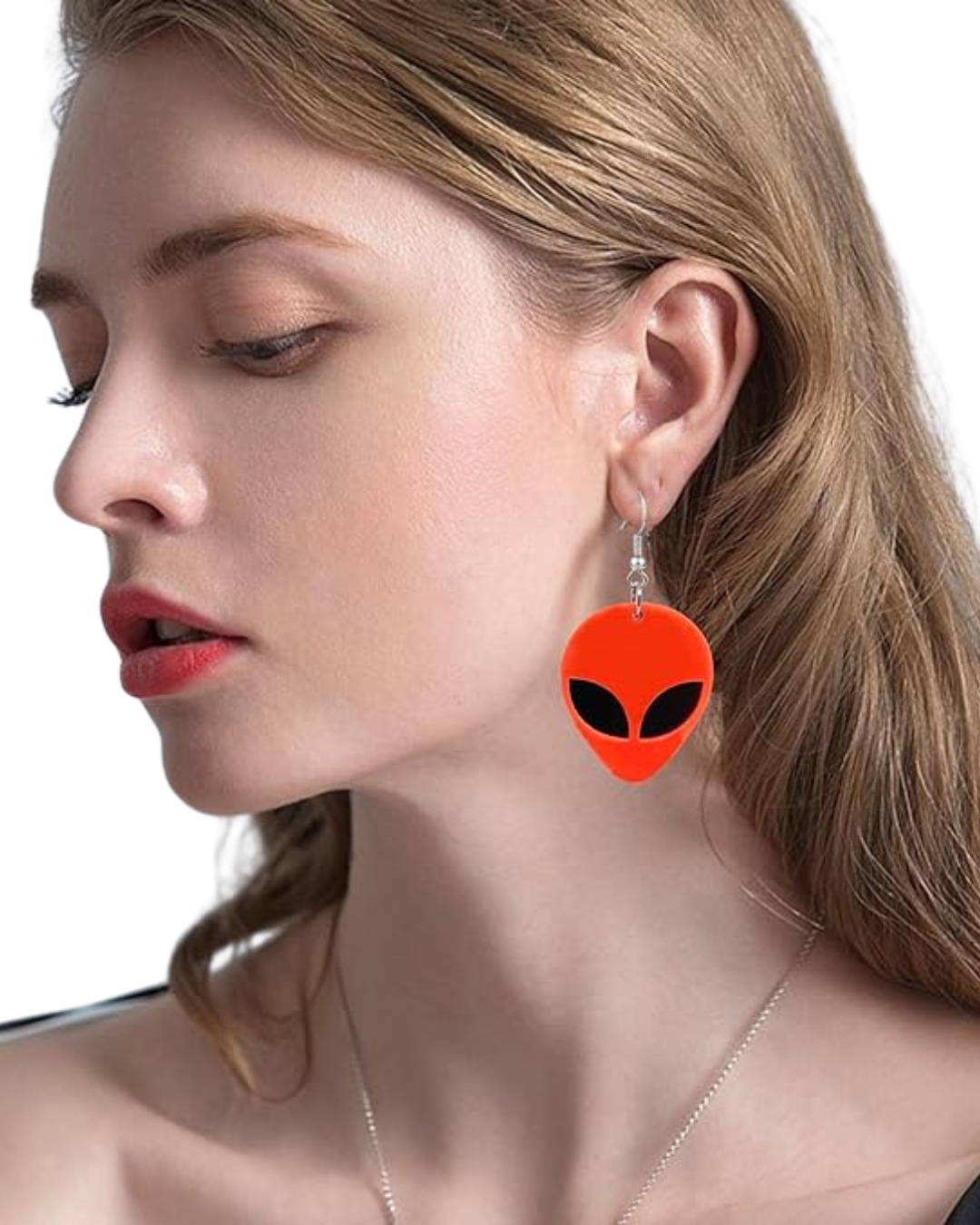 Intruder Alert Neon Alien Earrings