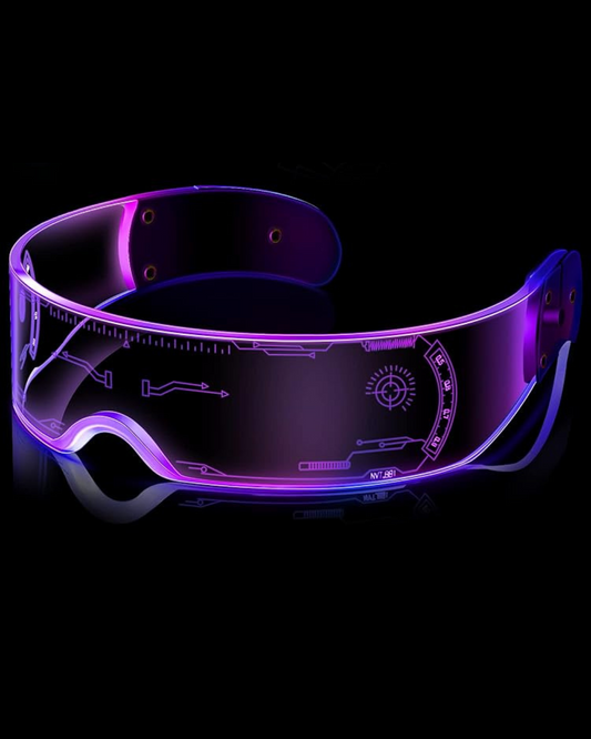 Futuristic LED Light-Up Glasses