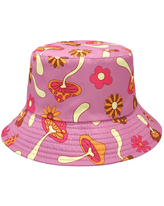 Funky Pink Mushroom Rave Hat