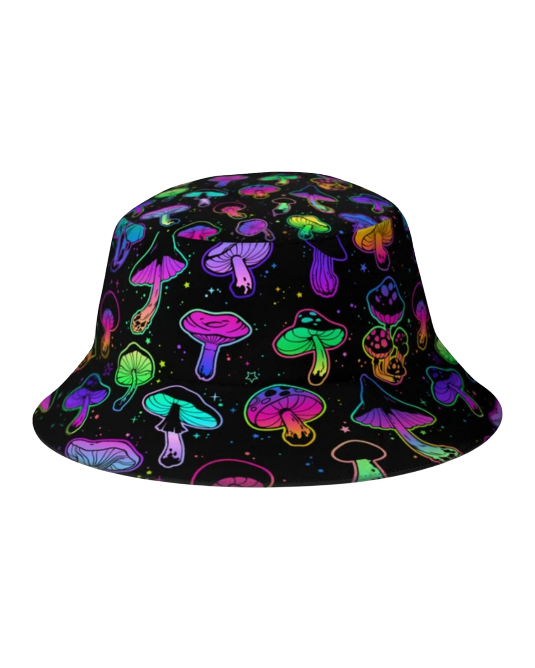 Neon Mushroom Rave Hat