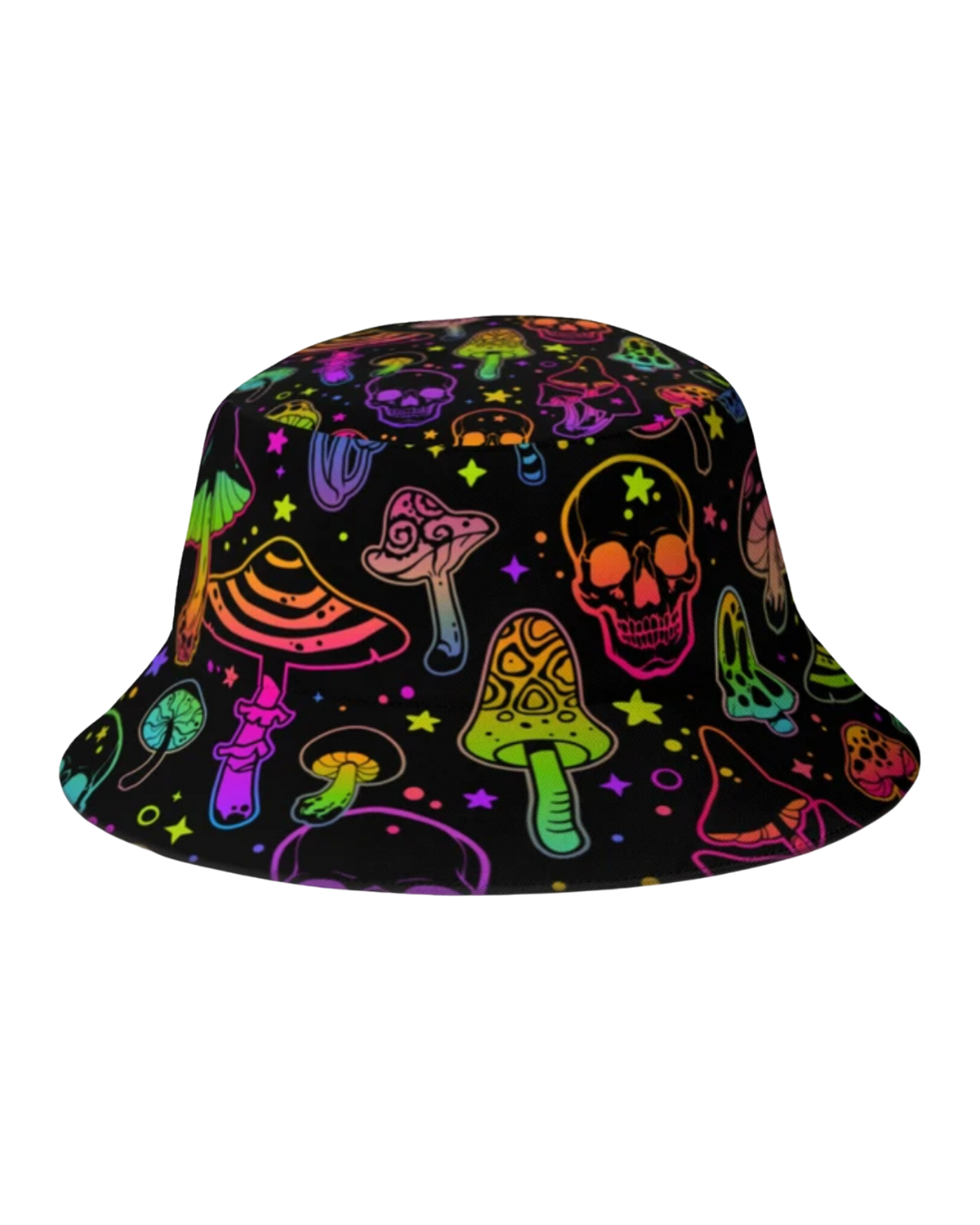 Skull and Mushroom Rave Hat