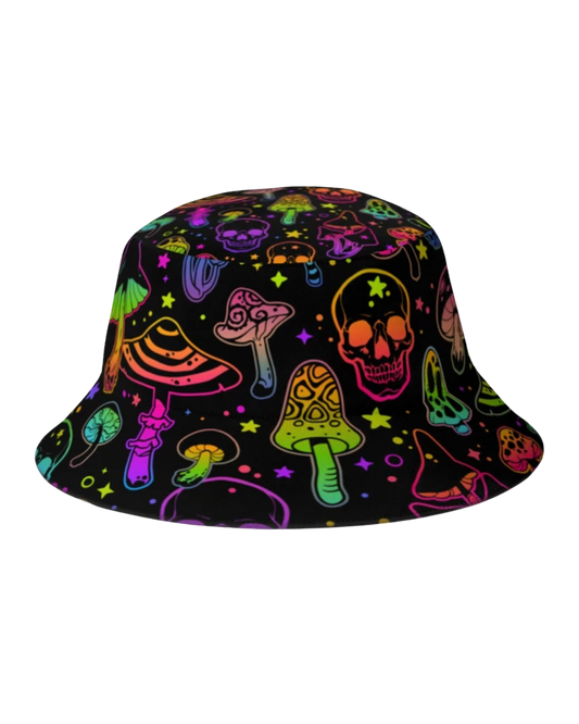 Skull and Mushroom Rave Hat