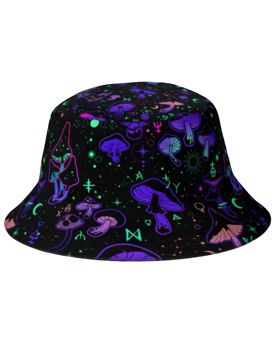 Glow-in-the-Dark Psychedelic Bucket Hat