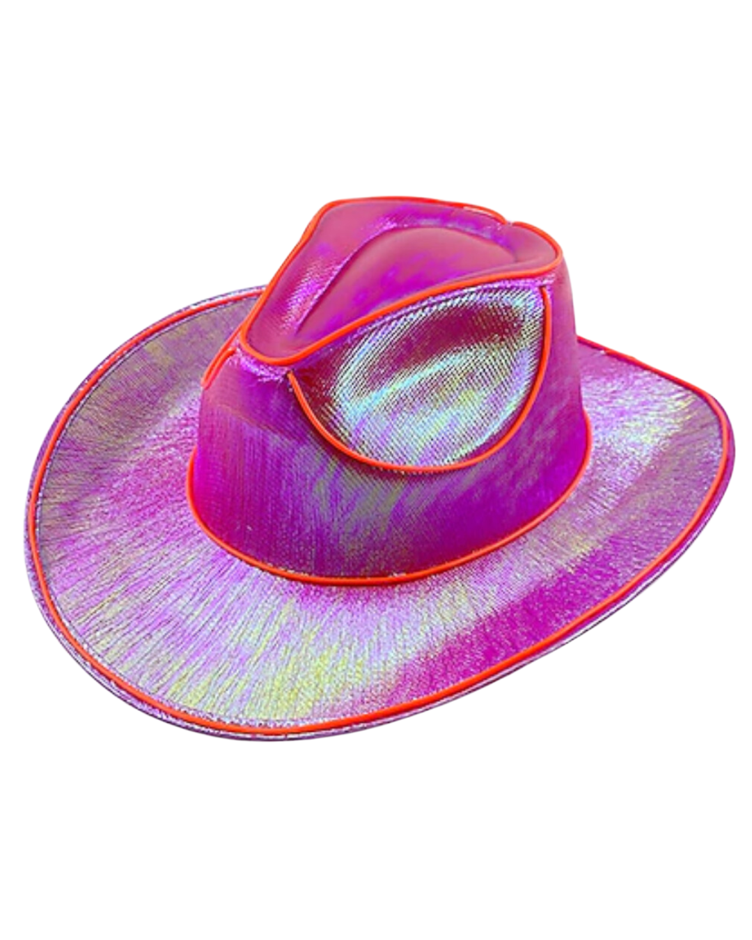 Neon Holo Cowboy Hat - LED Light-Up Magic