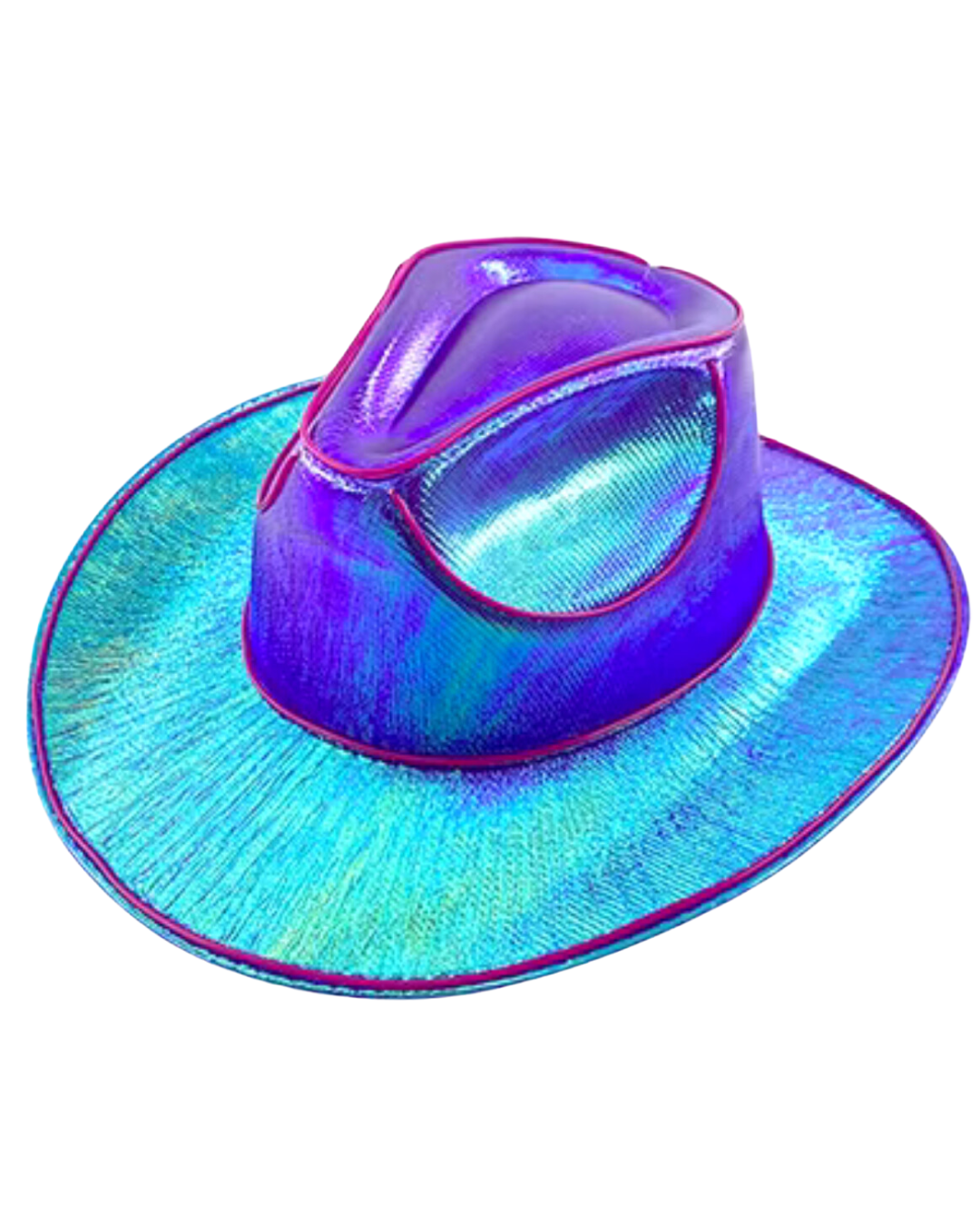 Neon Holo Cowboy Hat - LED Light-Up Magic