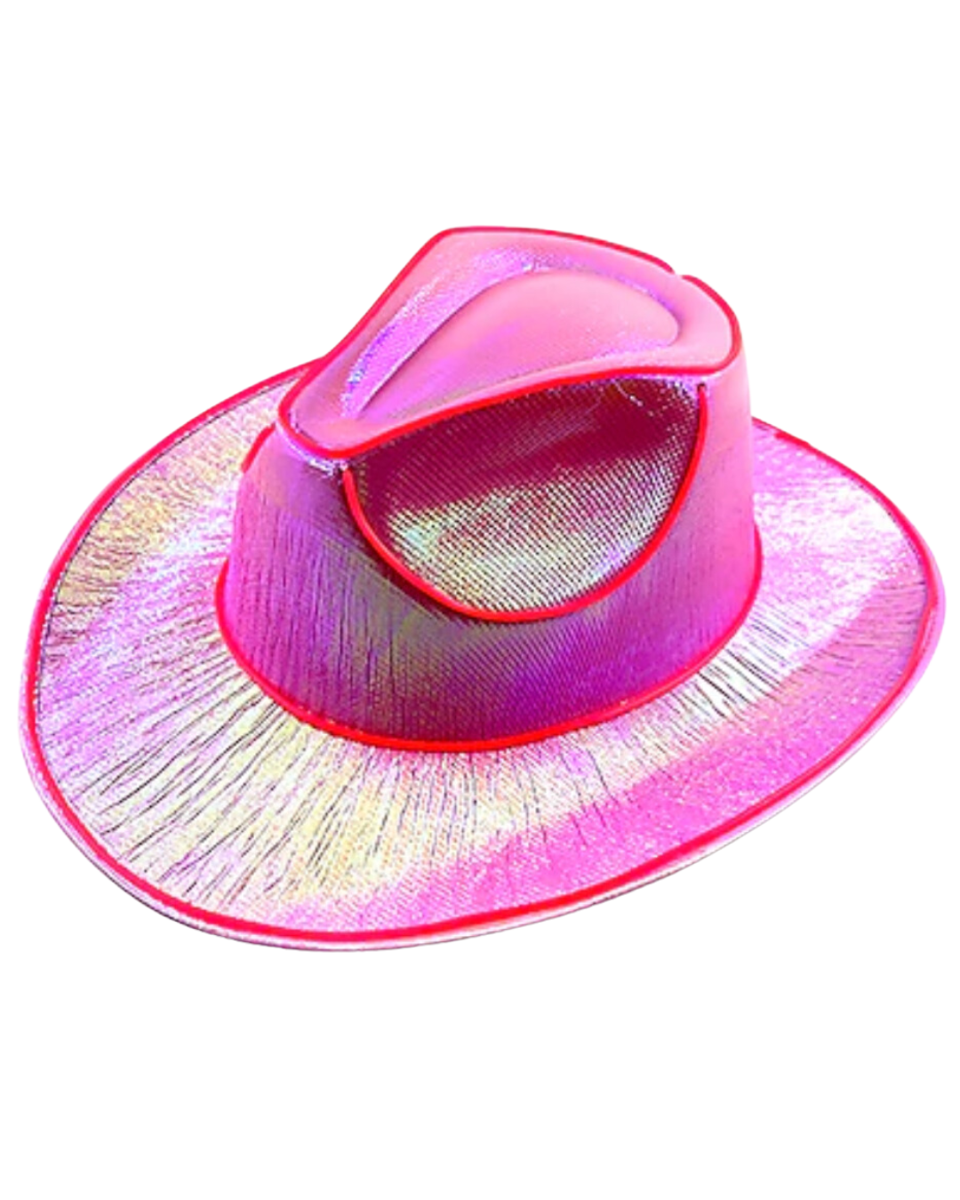 Neon Holo Cowboy Hat - LED Light-Up Magic