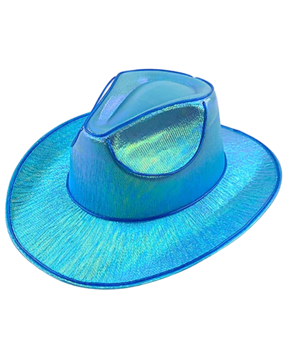 Neon Holo Cowboy Hat - LED Light-Up Magic