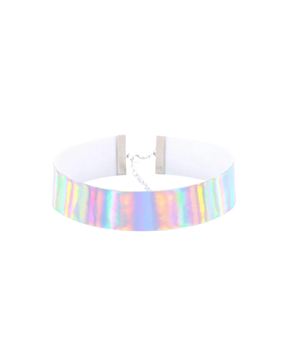 Holo Glow Ring Choker