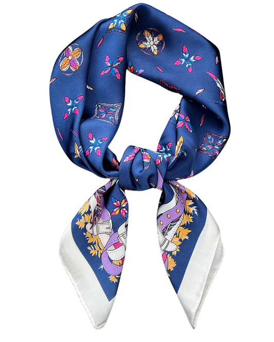 Vibrant Floral Silk Scarf