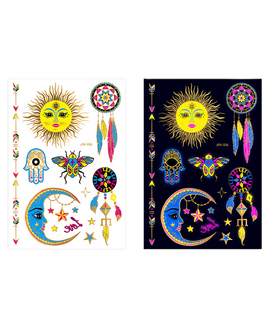 Electric Vibe Tattoo Stickers - Glow All Night