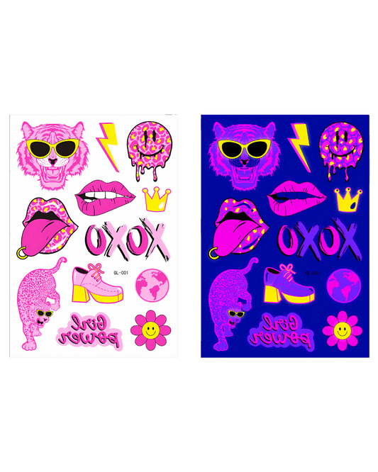 Electric Vibe Tattoo Stickers - Glow All Night