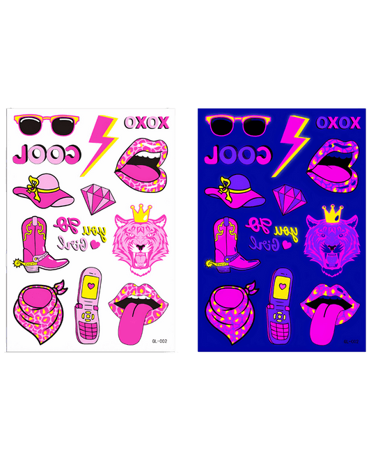 Electric Vibe Tattoo Stickers - Glow All Night