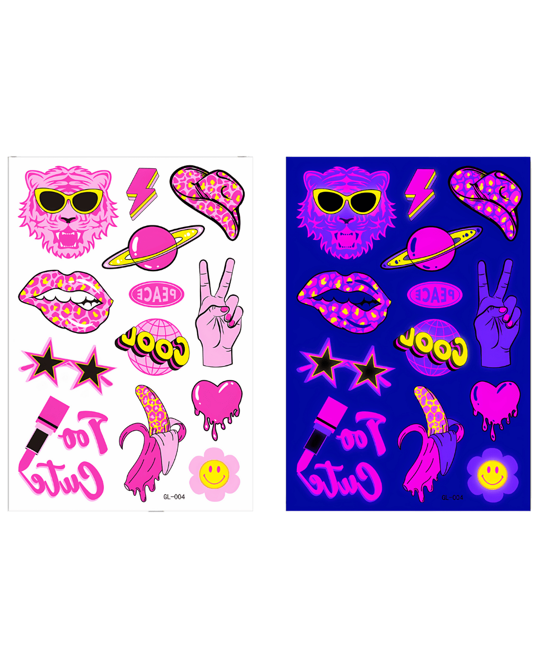 Electric Vibe Tattoo Stickers - Glow All Night