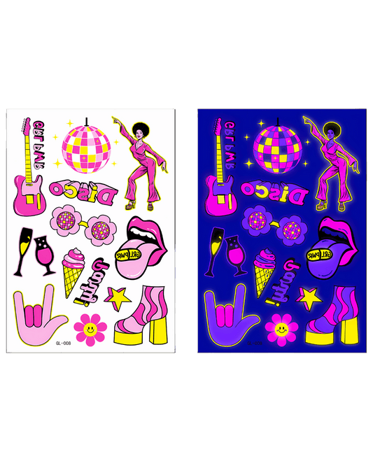 Electric Vibe Tattoo Stickers - Glow All Night