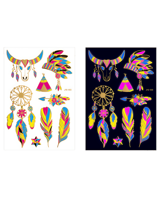 Electric Vibe Tattoo Stickers - Glow All Night